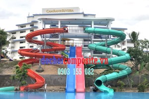 Công trình máng trượt công viên nước khu resort Nha Trang