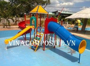 Bộ liên hoàn máng trượt hồ bơi