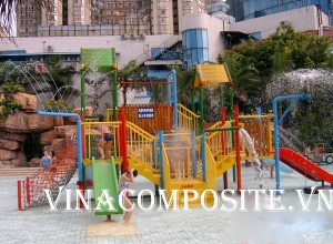 Bộ liên hoàn nhà chòi cầu trượt nước hồ bơi