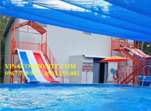 Cầu trượt nước hồ bơi bạt 