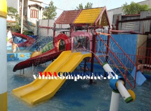 Liên hoàn cầu trượt nước sân chơi nước 