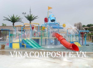 Nhà liên hoàn cầu trượt hồ bơi trẻ em
