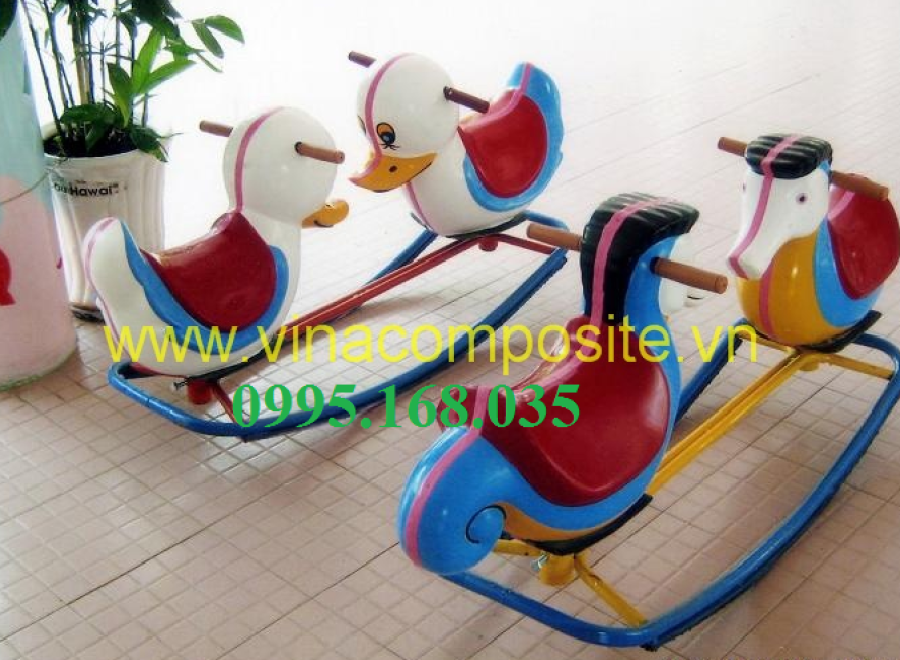 Bập bênh nhà trẻ, bập bênh 2 con thú