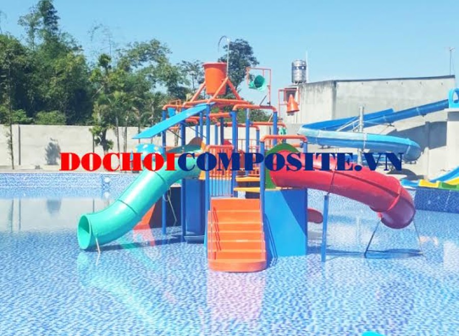 Cầu trượt liên hoàn máng trượt nước 