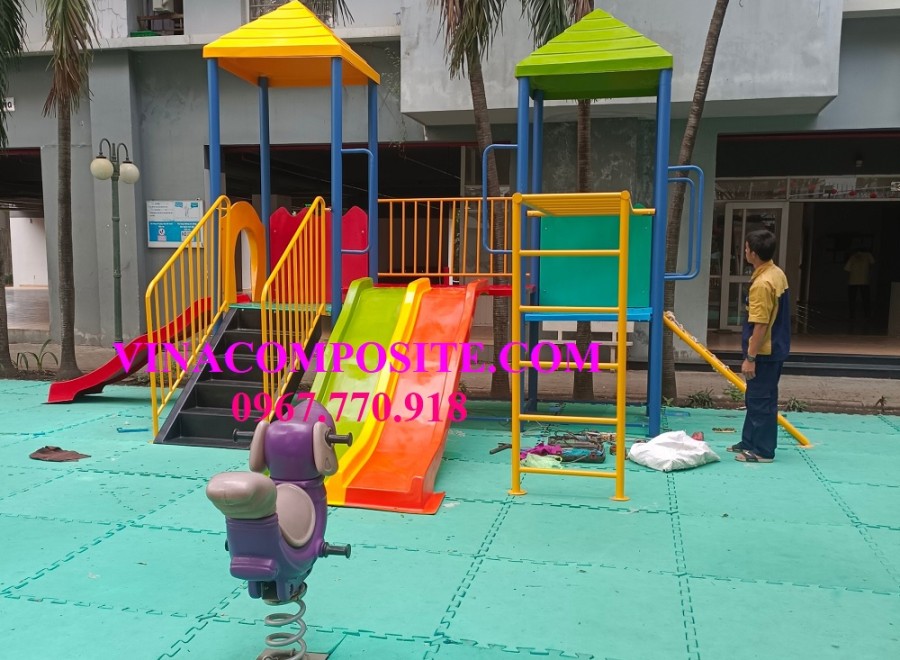 Bộ cầu trượt trẻ em ngoài trời