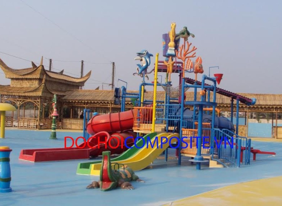 Bộ liên hoàn cầu trượt bể bơi