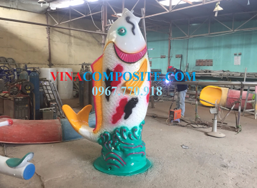 Cá koi cá chép phun nước hồ bơi
