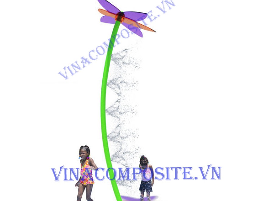 Cây hoa phun nước sân chơi nước