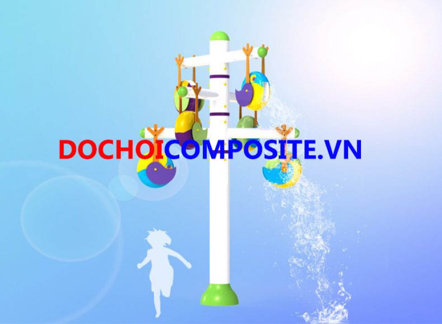 Cây phun nước mô hình con chim