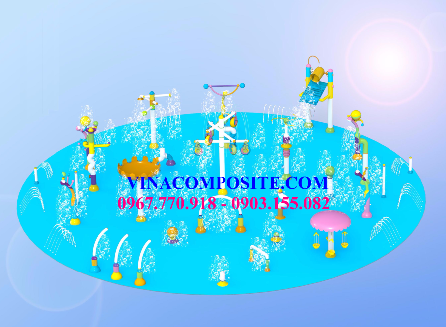 Đồ chơi công viên nước, mô hình  trò chơi sân chơi nước