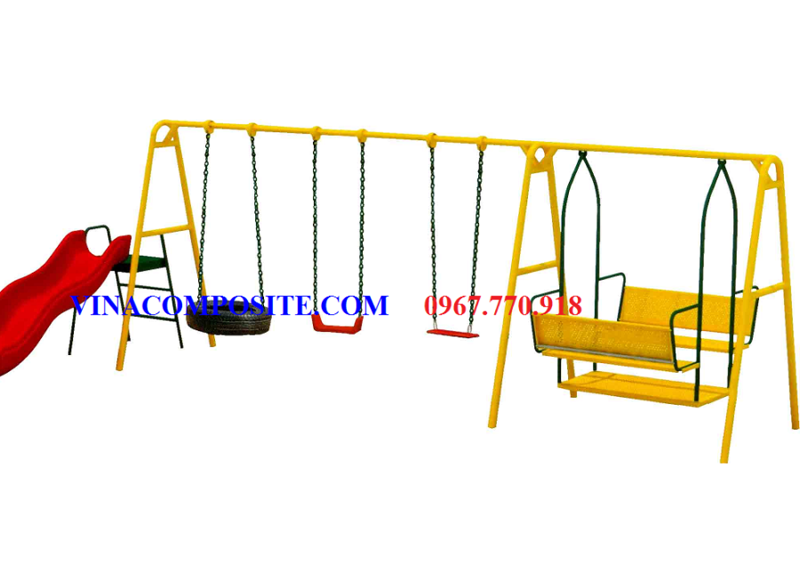 Đồ chơi liên hợp cầu trượt xích đu dành cho trẻ em