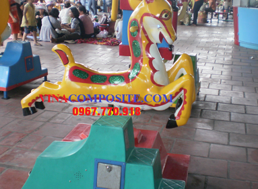 Đồ chơi thú nhún điện có nhạc bỏ xu