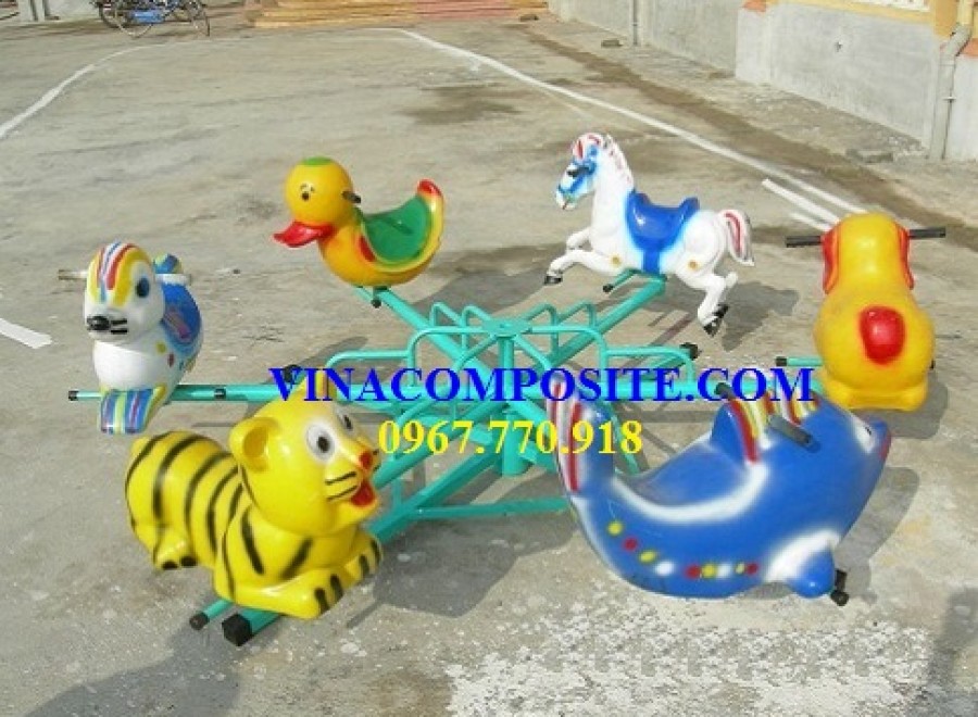 ĐU QUAY MÂM XOAY TRẺ EM 6 CON THÚ