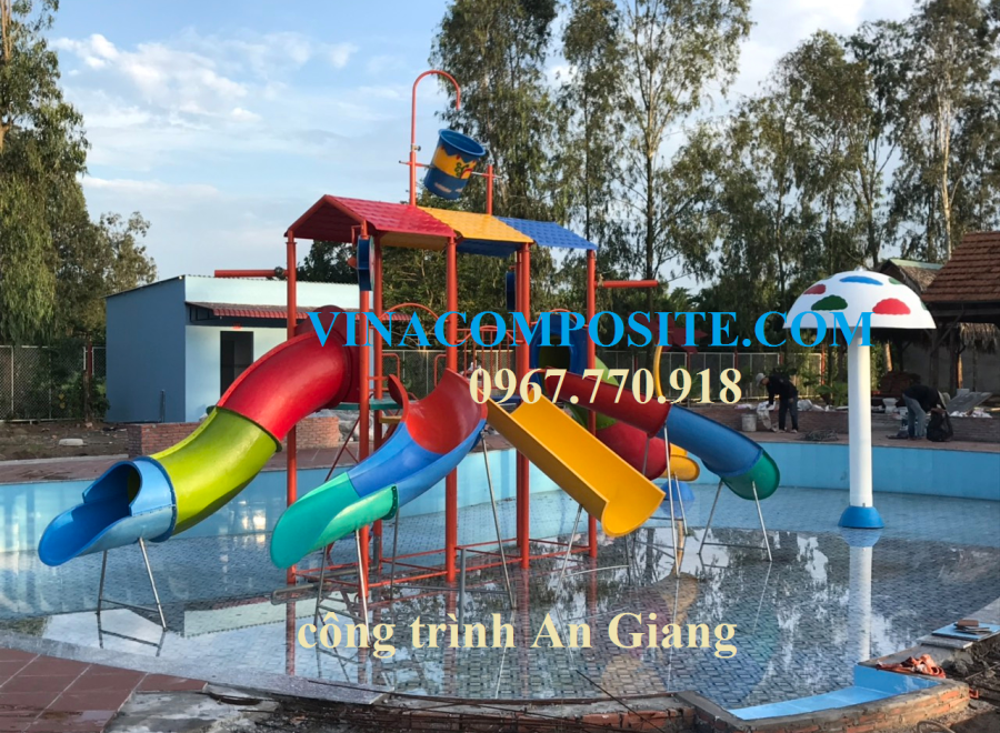 Liên hoàn cầu trượt khung inox