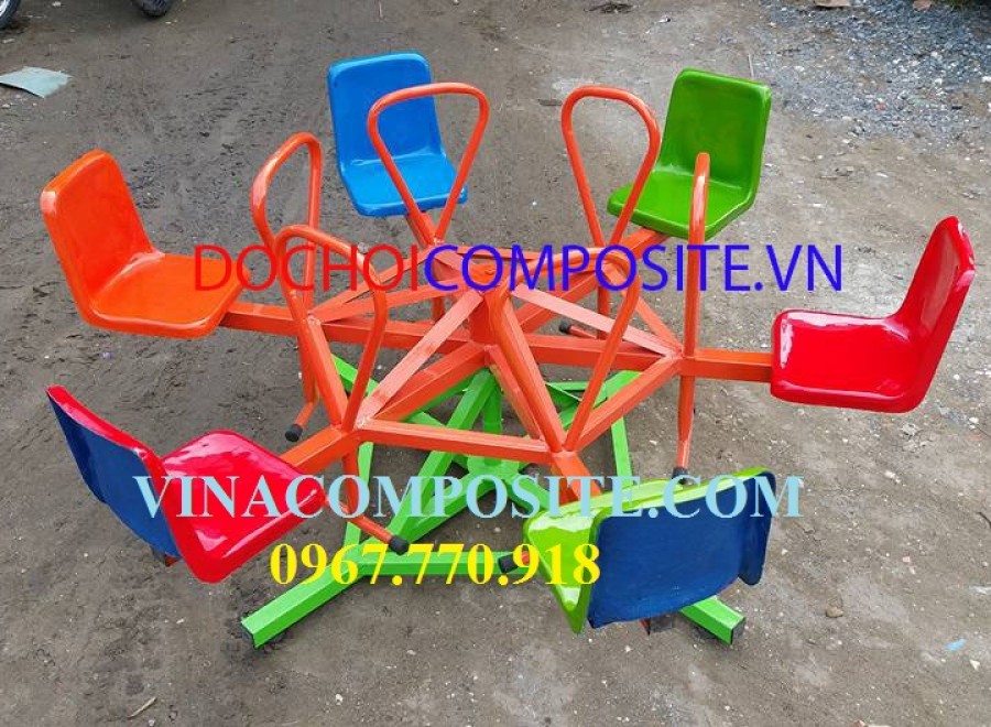 Mâm xoay mầm non 6 ghế ngồi