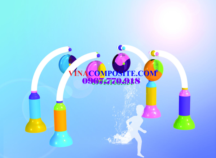Thiết bị sân chơi nước hình bán cung